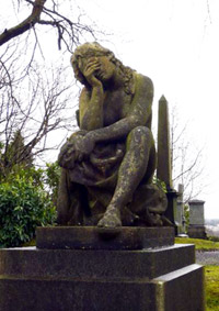 statue in a cemetery
